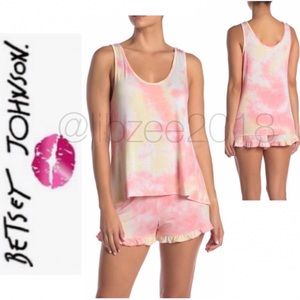 PJ SET Betsey Johnson Tie Dye PJs Shorts & Tank